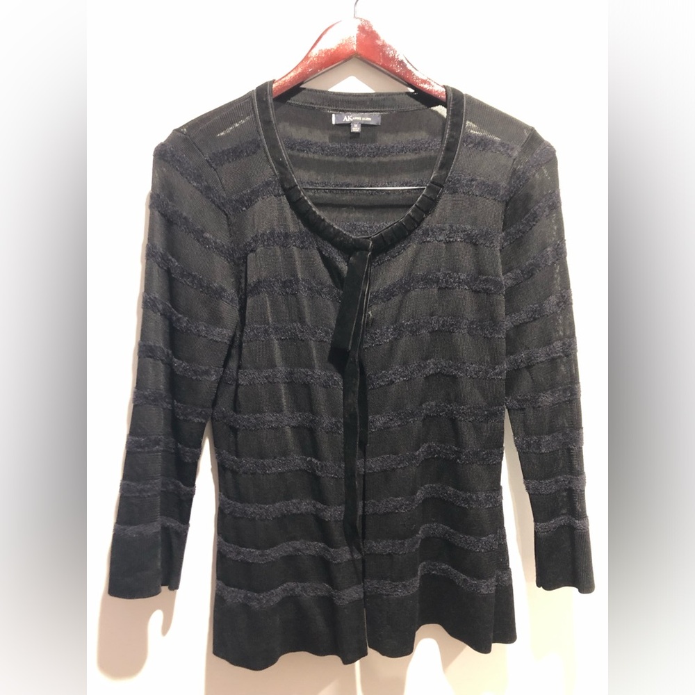 Black Striped Women's Sweater Anne Klein